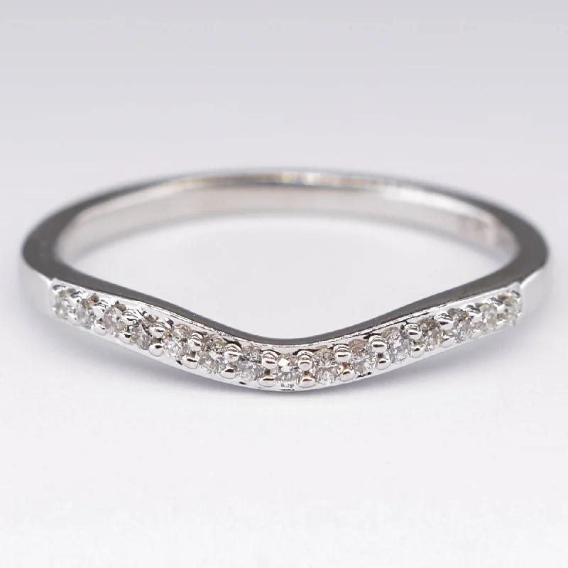 Pave Set Diamond Contour Band | 0.10ctw | SZ 6.5 |