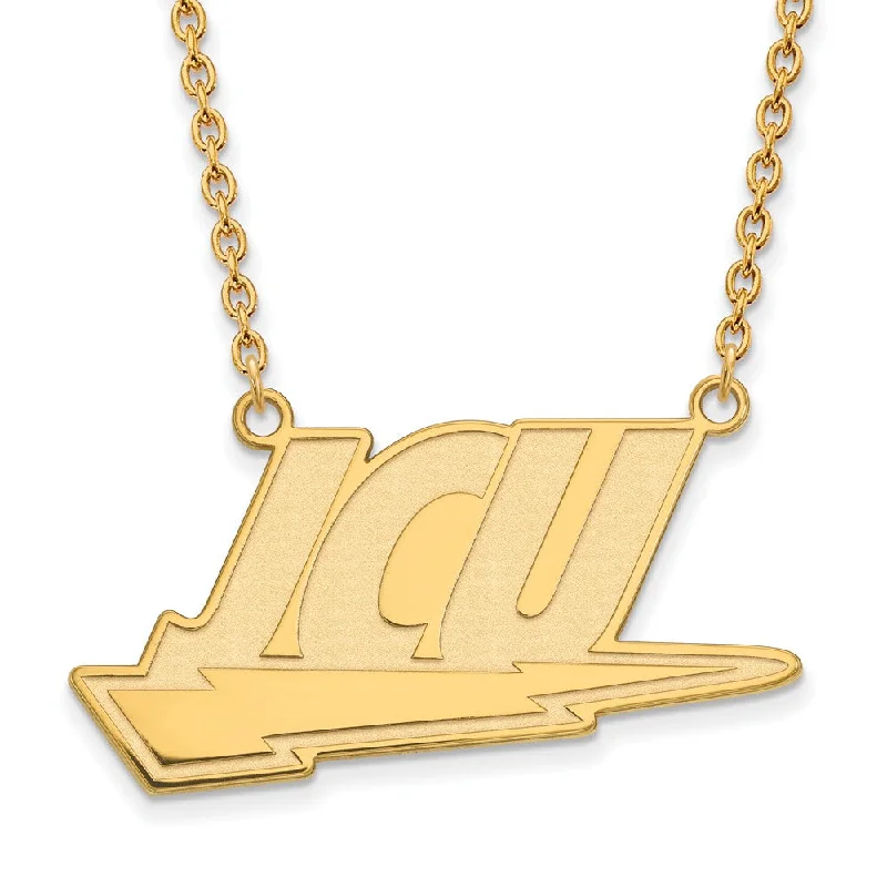 14k Yellow Gold John Carroll U Large Pendant Necklace