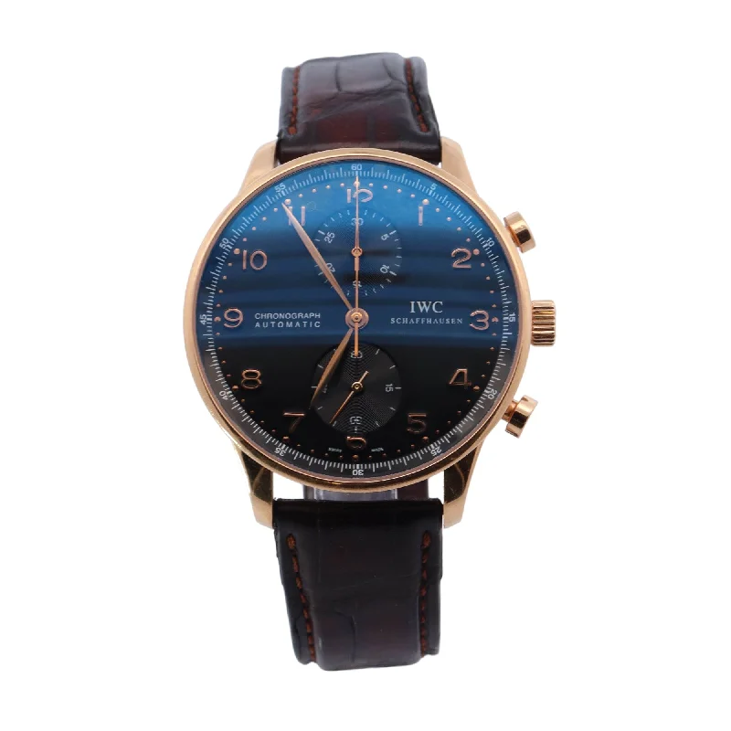 IWC Portugieser 41mm Blue Chronograph Dial Watch Reference #: IW371482