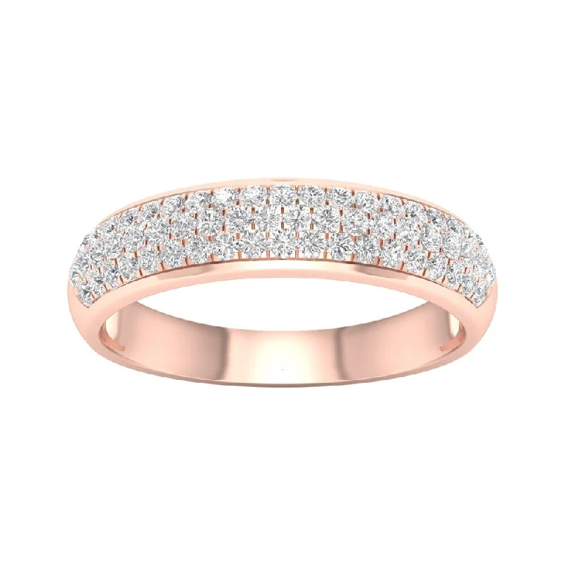 De Couer 1/2ct TDW Diamond Wedding Band in 10k Rose Gold