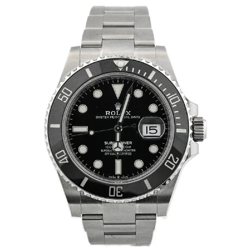 Rolex Men's Submariner Date Stainless Steel 41mm Black Dot Dial Watch Reference #: 126610LN