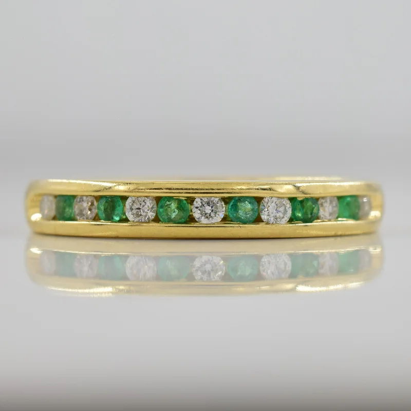 Diamond & Emerald Ring | 0.14ctw, 0.12ctw | SZ 7 |