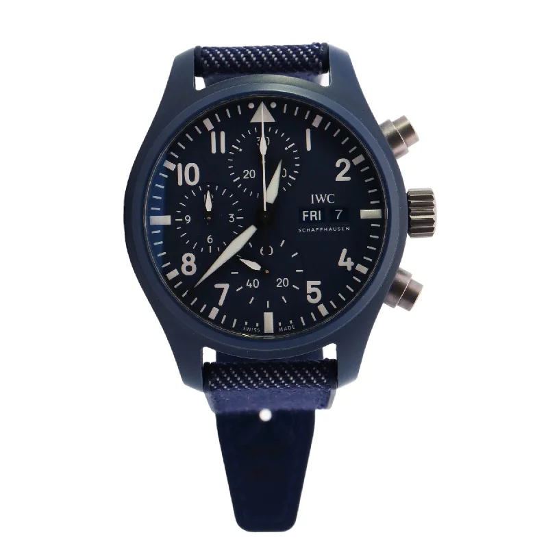 IWC Pilot Top Gun Oceana Ceramic 41mm Blue Chronograph Dial Watch Reference #: IW389404