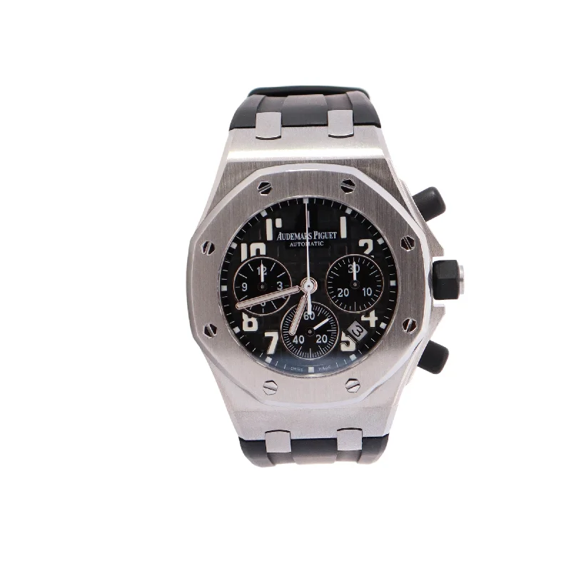 Audemars Piguet Ladies Stainless Steel 37mm Black Chronograph Dial Reference #: 26283ST.OO.D002CA.01