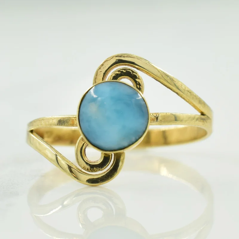 Larimar Bypass Ring | 0.80ct | SZ 6.5 |