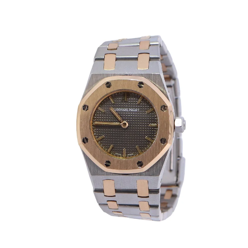 Audemars Piguet Lady Royal Oak Two-Tone Stainless Steel & Yellow Gold 26mm Grey Stick Dial Watch Ref# 56303SA