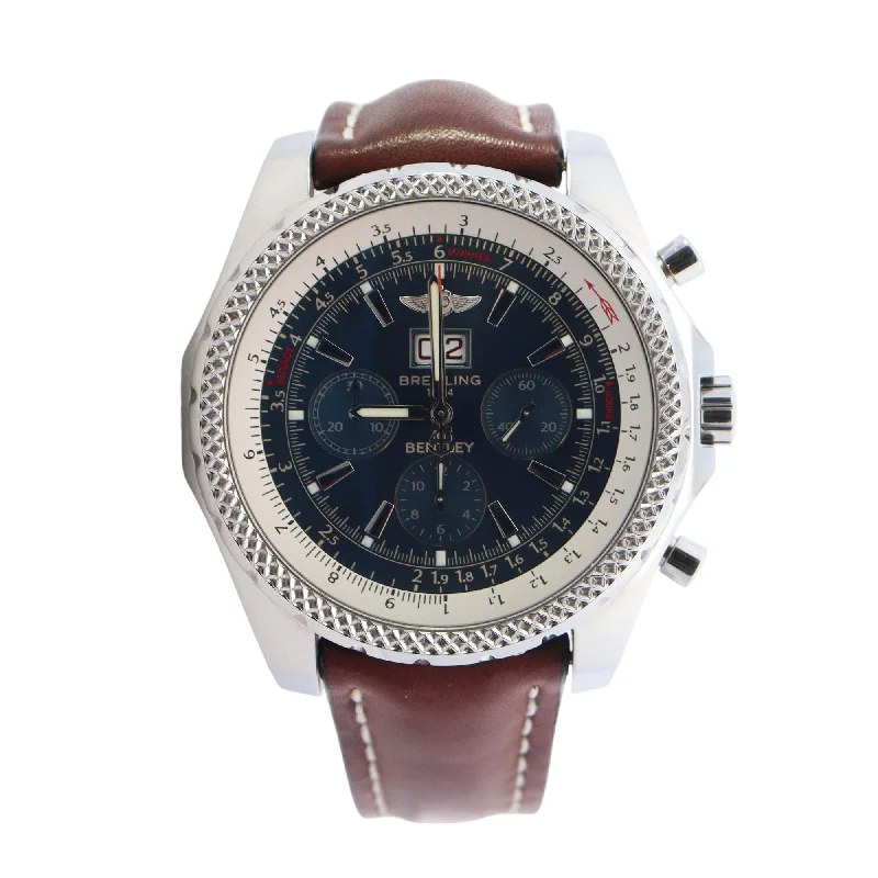 Breitling Bentley Stainless Steel 49mm Blue Chronograph Dial Watch Reference #: A4436212/C652