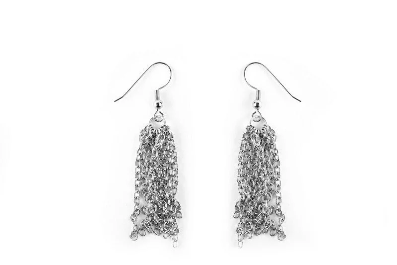 Silver Tassel Earrings