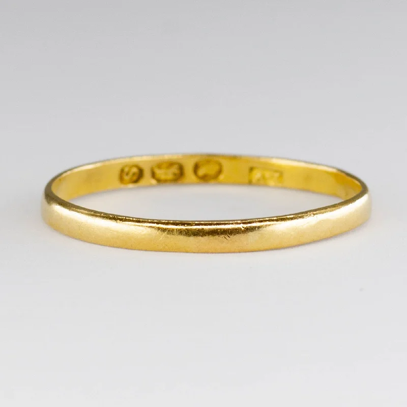 1790 Hallmarked Georgian 22k Gold Band | 7.75