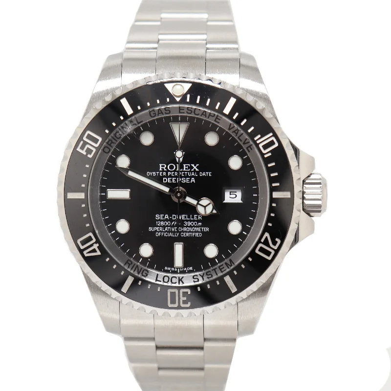 Rolex Men's Sea-Dweller Deepsea Stainless Steel 44mm Black Dot Dial Watch Reference #: 116660