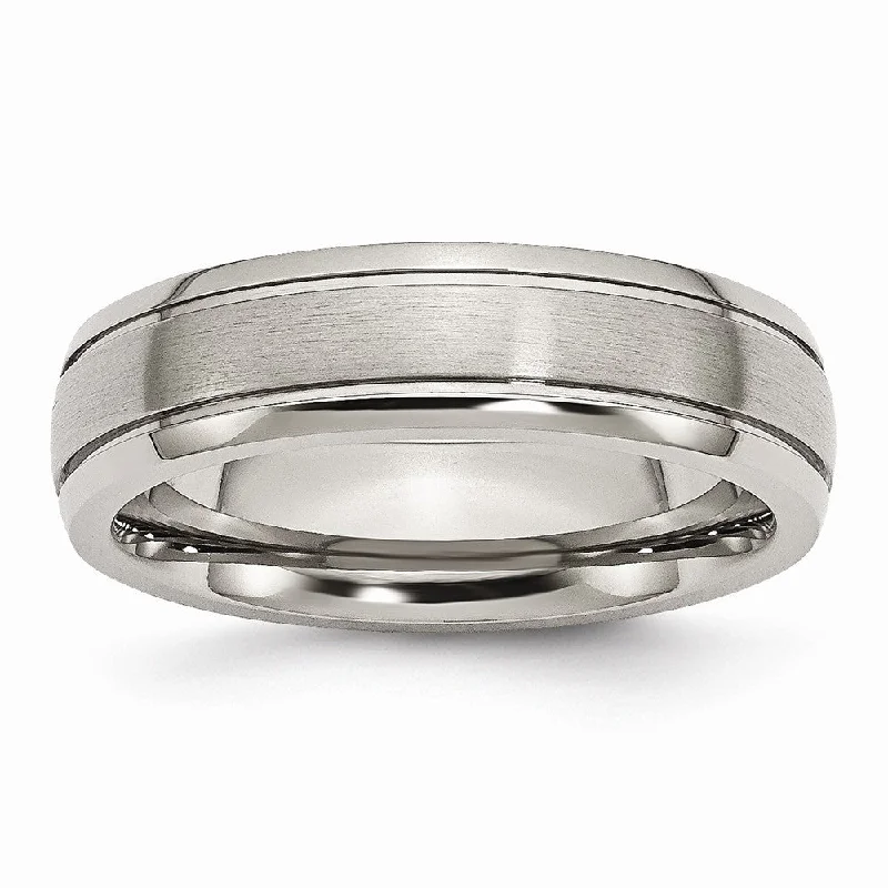 Titanium, 6mm Dual Finish Comfort Fit Unisex Band