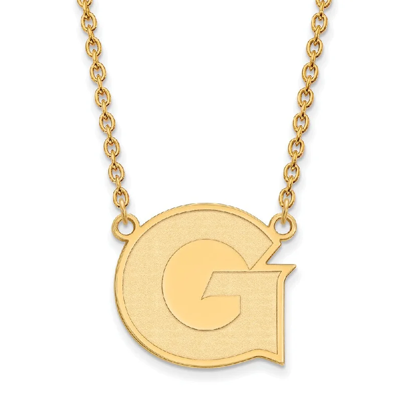 10k Yellow Gold Georgetown U Large Initial G Pendant Necklace