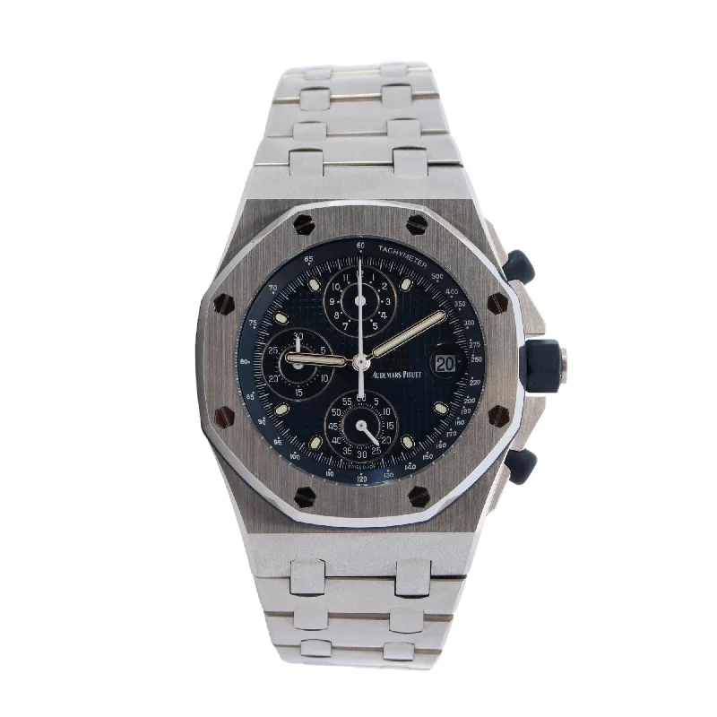 Audemars Piguet Royal Oak Offshore Stainless Steel 42mm Blue Chronograph Dial Watch Reference# 26238ST.OO.2000ST.01