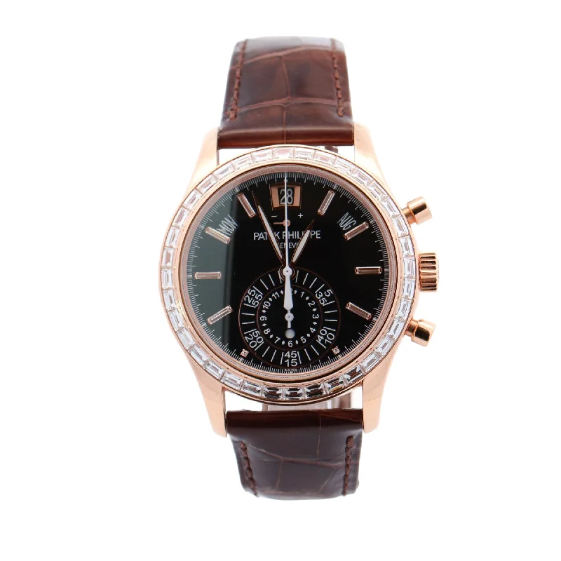 Patek Philippe Annual Calendar Rose Gold 40mm Black Stick Dial Watch Ref# 5961R-010