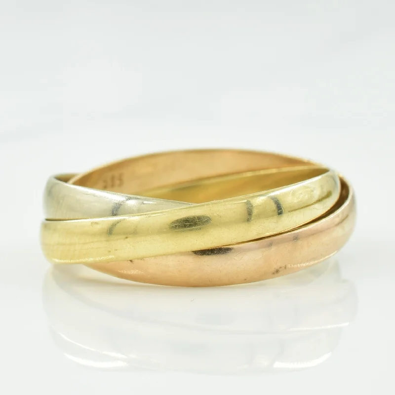 14k Tri Tone Gold Ring | SZ 8 |