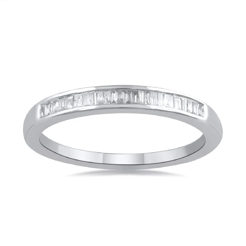 Stackable Eternity Ring with 0.15ct of Diamonds in 9ct White Gold