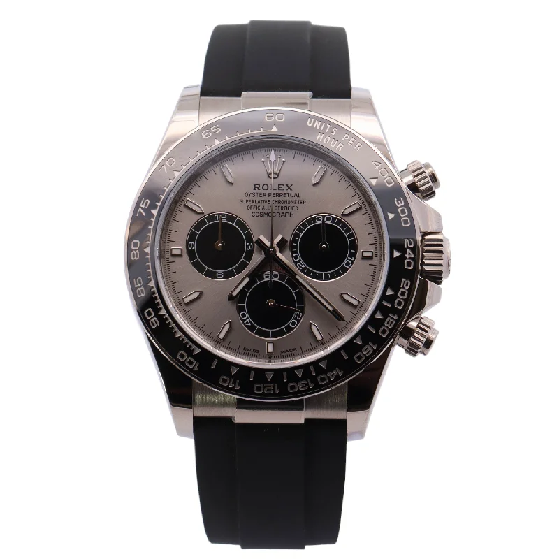 Rolex Daytona White Gold 40mm Silver Chronograph Dial Watch Ref# 126519LN