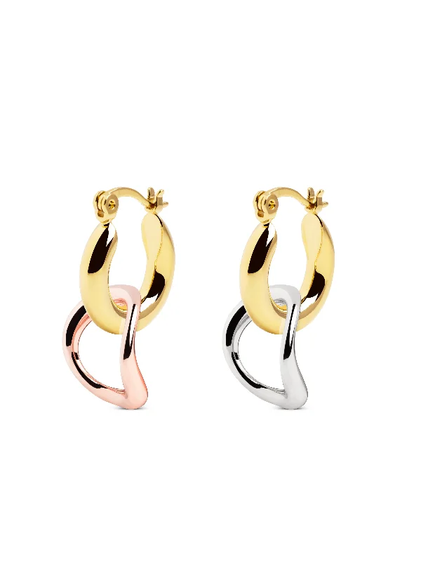 Brisa Tricolour Hoop Earrings