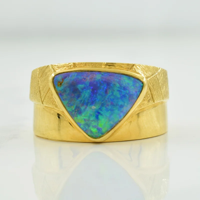 Black Opal Ring In Matrix Ring | 2.25ct  | SZ 9 |