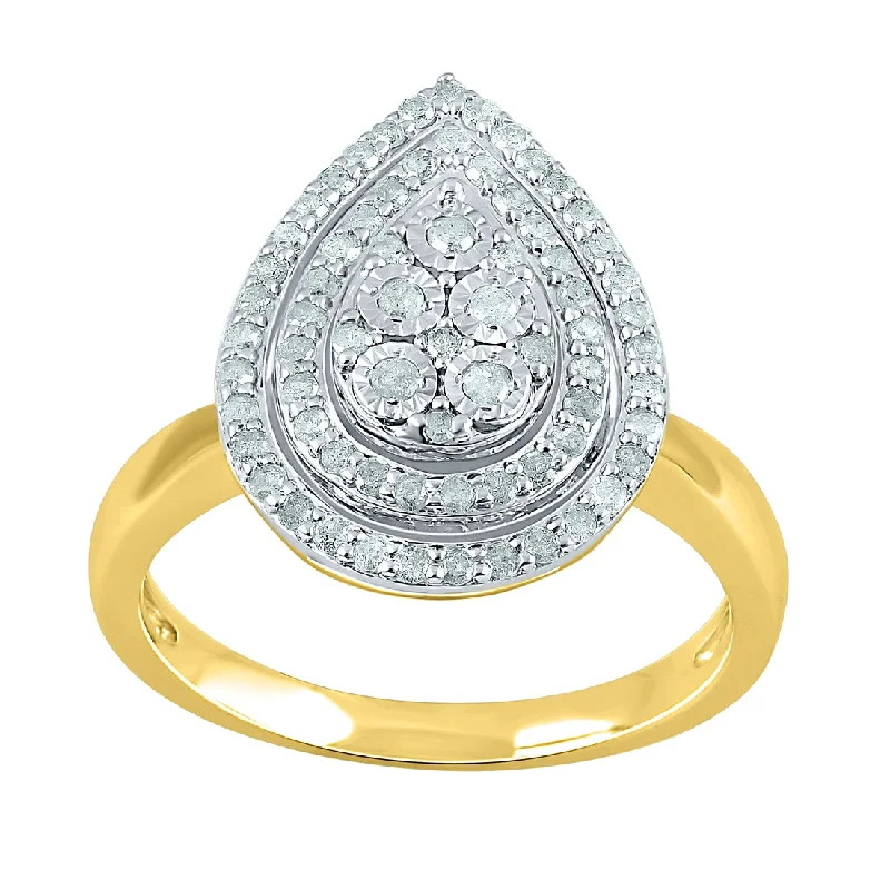 9ct Yellow Gold 0.50ct Pear Diamond Ring