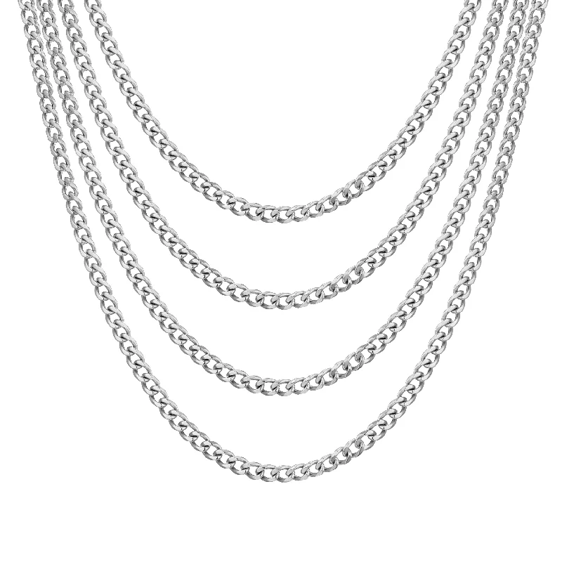 Men's 6mm Stainless Steel 18-24 Inch Cuban Curb Chain Necklace