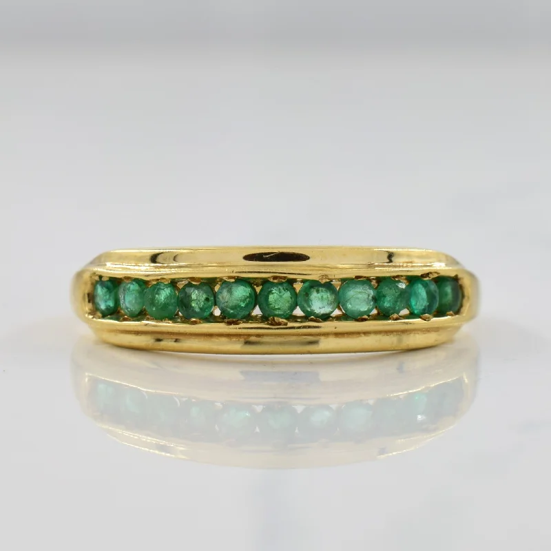 Channel Set Emerald Ring | 0.30ctw | SZ 11 |