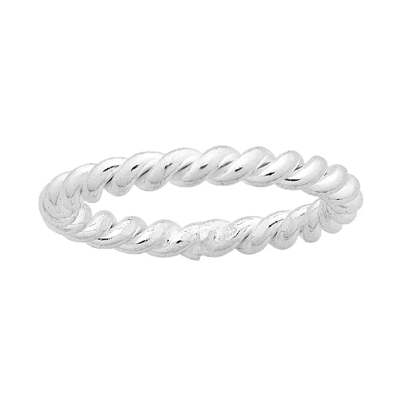 Sterling Silver Twisted Rope Ring