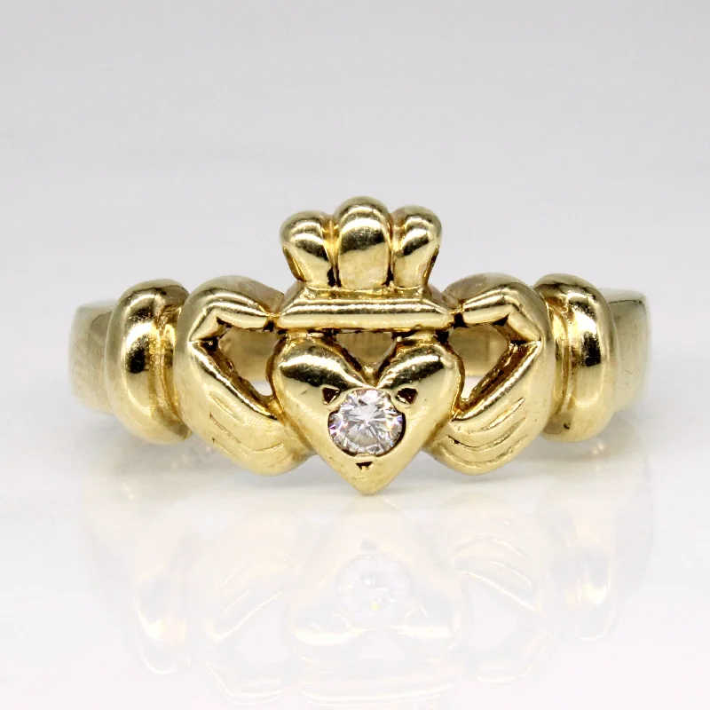 Diamond Claddagh Ring | 0.08ct | SZ 9.75 |