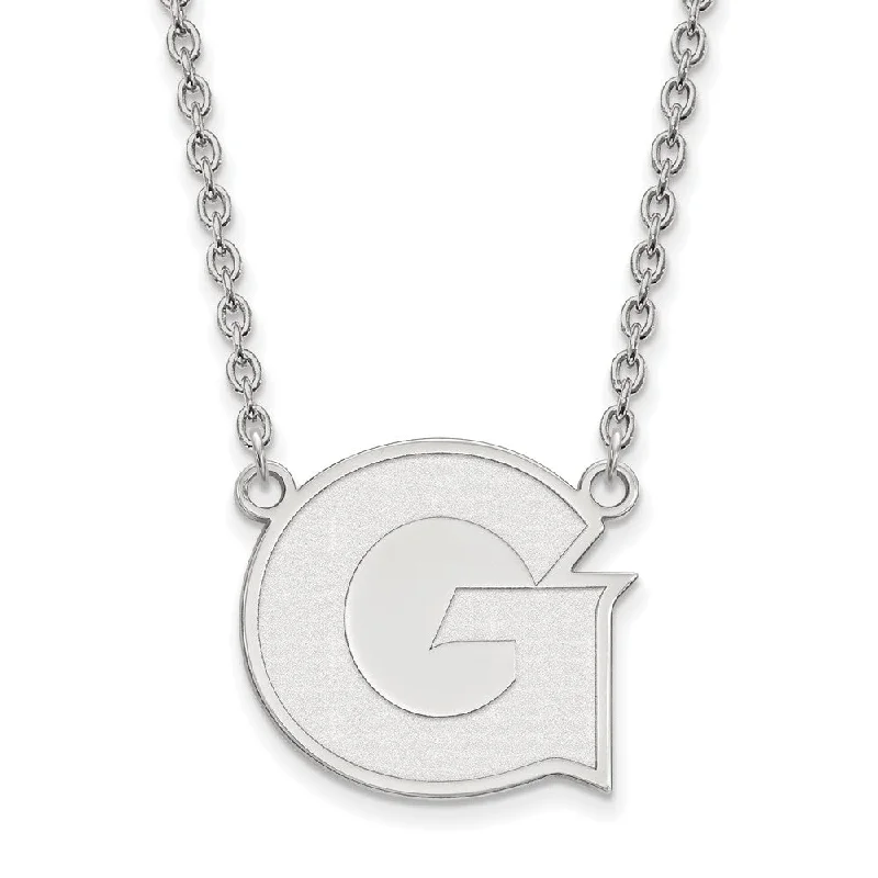 Sterling Silver Georgetown U Large Initial G Pendant Necklace