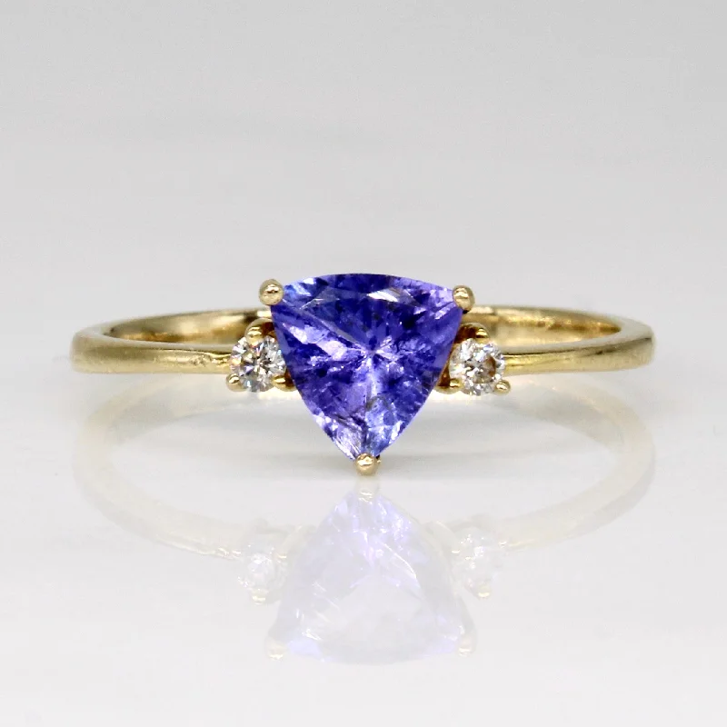 Tanzanite & Diamond 10k Ring | 0.60ct, 0.05ctw | SZ 6.75 |