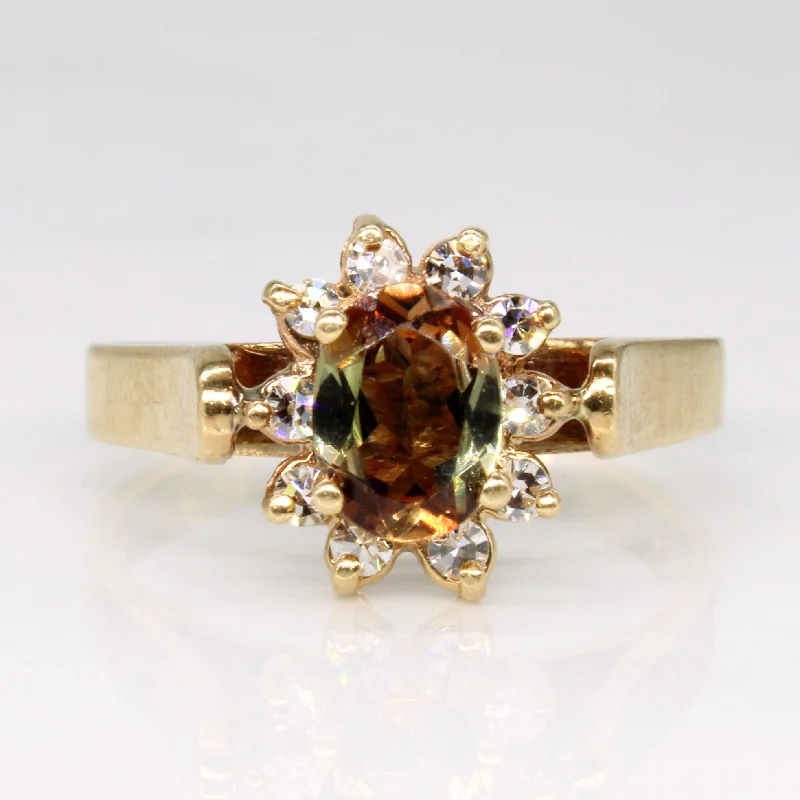 Andalusite & Diamond Halo Ring | 0.62ct, 0.10ctw | SZ 6.25 |