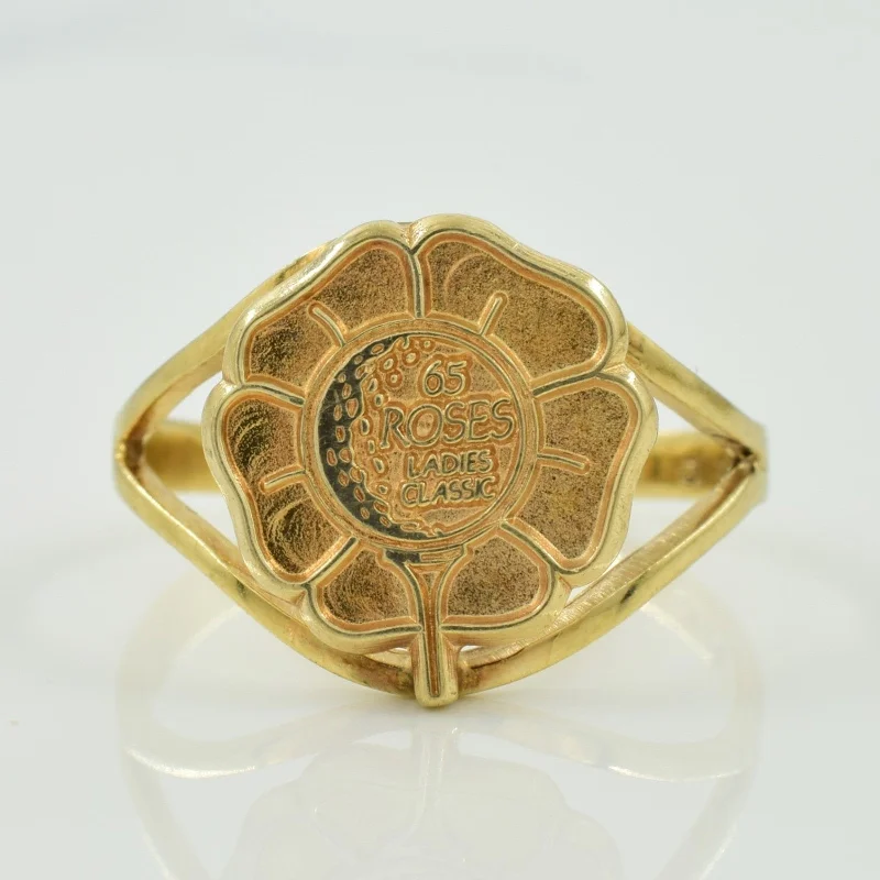 10k Yellow Gold '65 Roses Ladies Classic' Ring | SZ 6.5 |