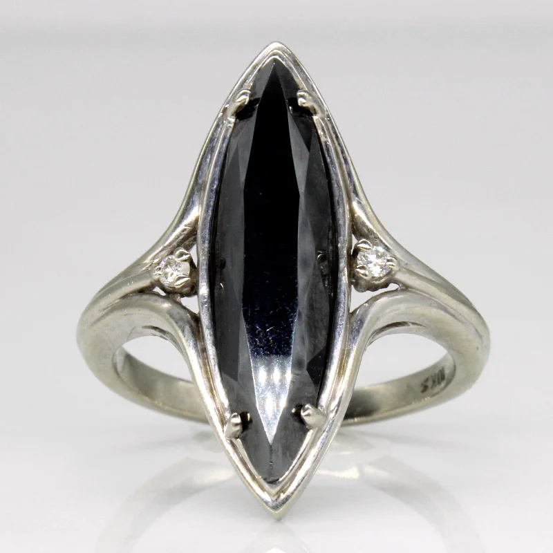 Hematite & Diamond Cocktail Ring | 5.40ct, 0.04ctw | SZ 8.25 |