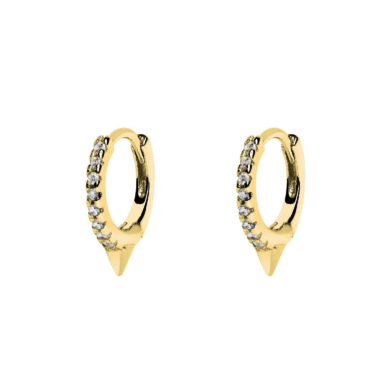 Single Rolling Spark Gold Earrings