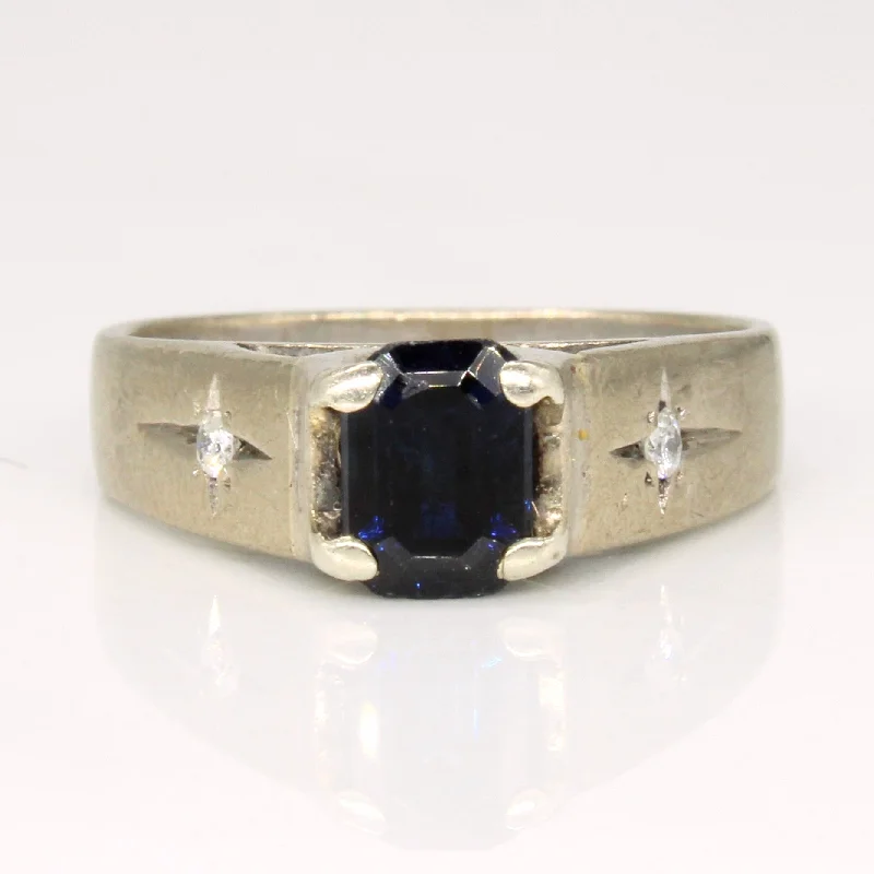 Sapphire & Diamond Cocktail Ring | 1.15ct, 0.04ctw | SZ 7 |