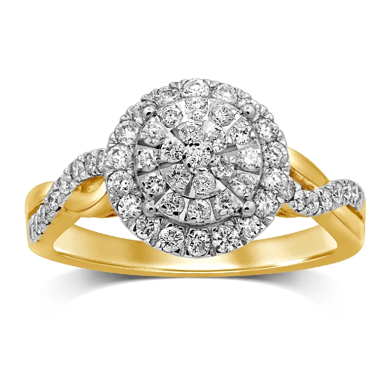 Martina 9ct Yellow Gold 0.75ct Diamond Ring