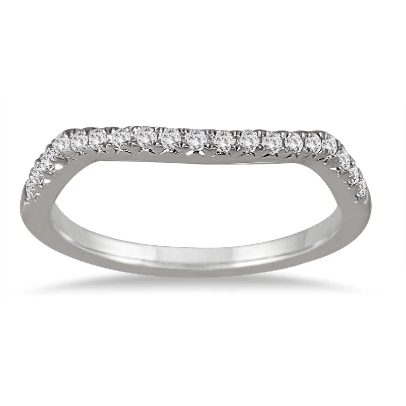 Marquee 1/5 Carat TW Diamond Wedding Band in 14K White Gold