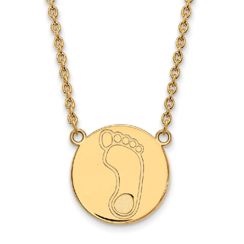 14k Gold Plated Silver North Carolina Large Disc Necklace