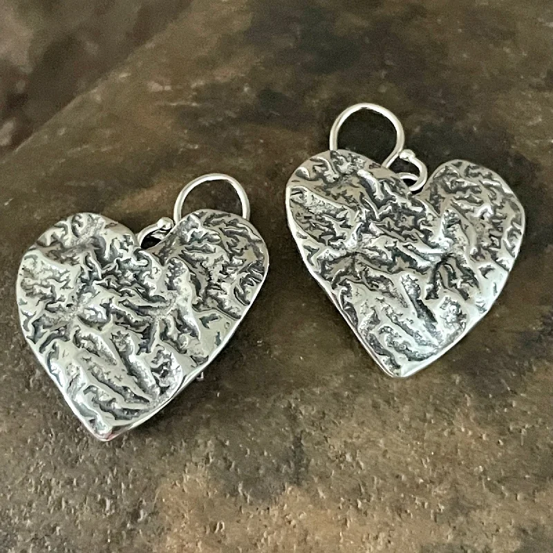 Reticulated Heart Earrings