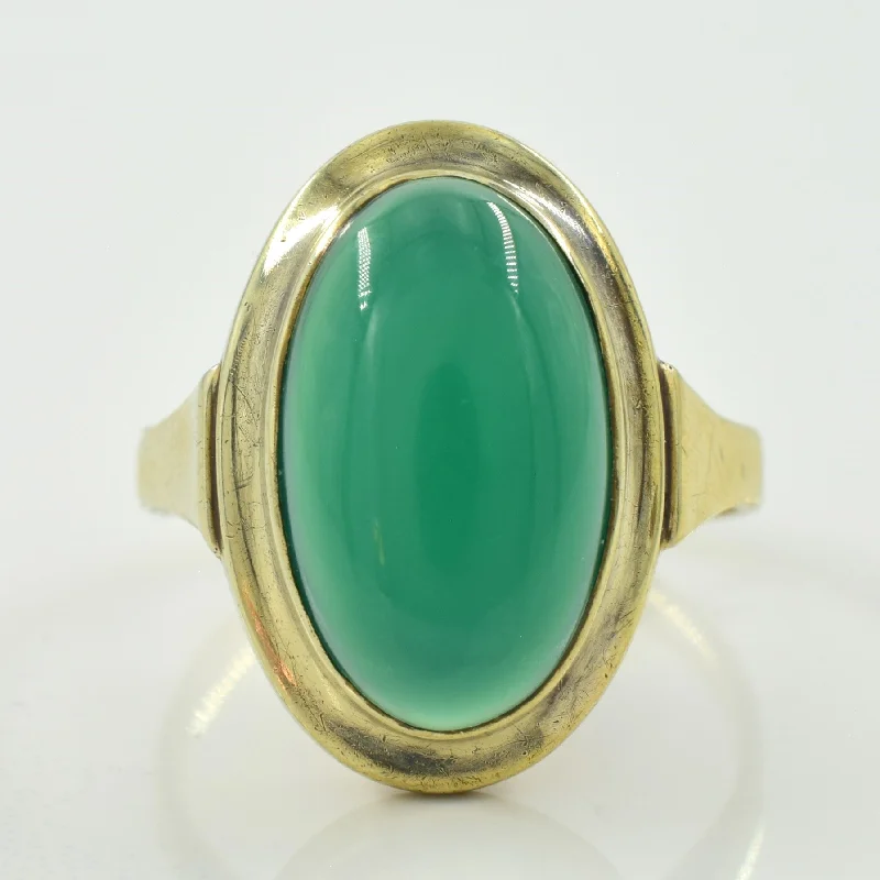 Dyed Green Chalcedony Ring | 4.50ct | SZ 6.5 |