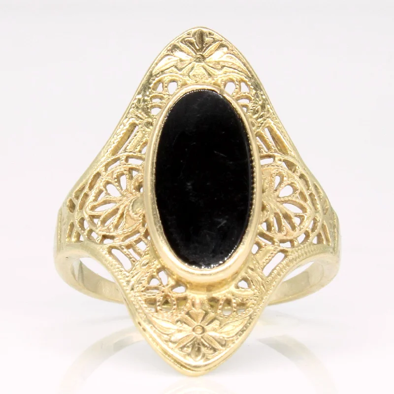 Onyx Cocktail Ring | 1.40ct | SZ 6.75 |