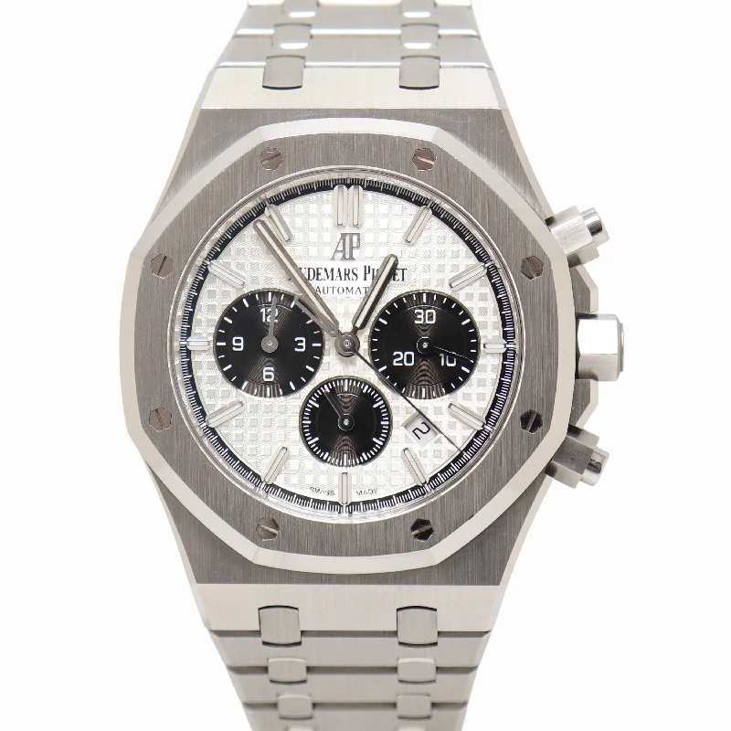 Audemars Piguet Royal Oak Stainless Steel 41mm White Chronograph Dial Watch Ref# 26331ST.OO.1220ST.03