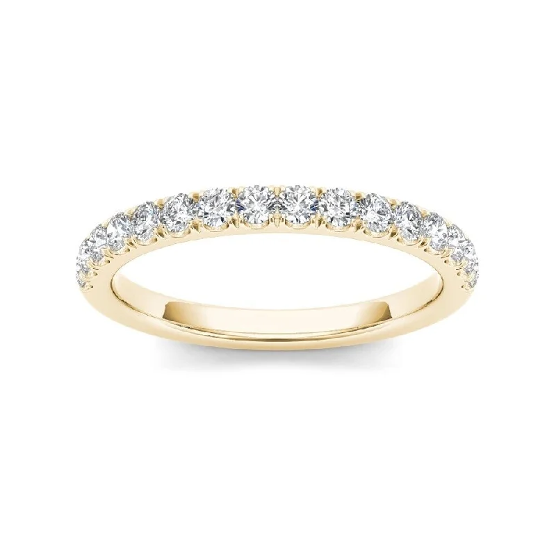 De Couer 10k Yellow Gold 1/3ct TDW Diamond Wedding Band