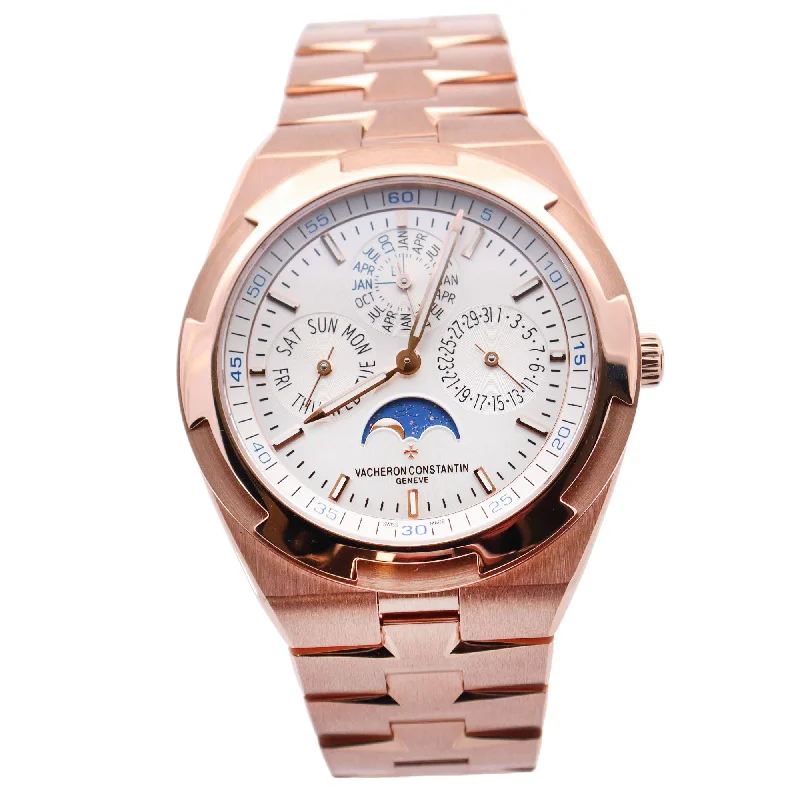 Vacheron Constantin Overseas Perpetual Calendar Ultra Thin 41.5mm Rose Gold White Stick Dial Watch Reference# 4300V/120R-B064