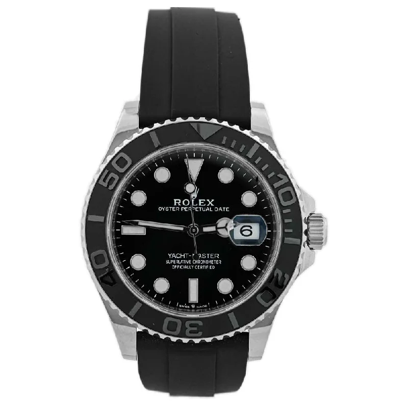 Rolex Men's Yacht-Master 18K White Gold 42mm Black Dot Dial Watch Reference #: 226659