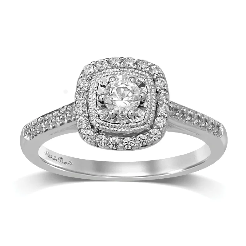 LOVE by Michelle Beville - Unique Love Collection 18ct White Gold 0.50ct Diamond Ring