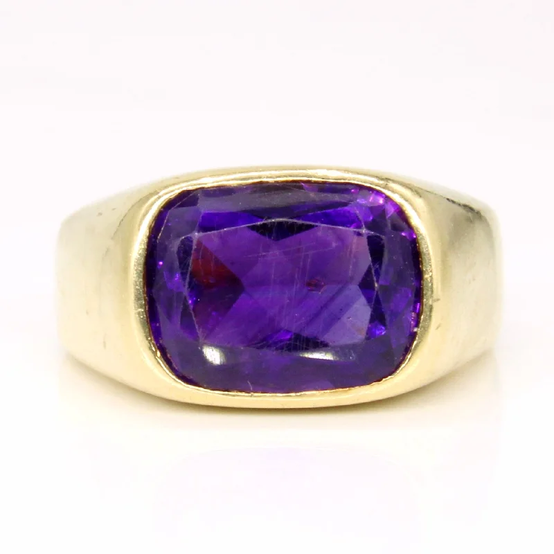 Cushion Cut Amethyst Ring | 2.95ct | SZ 4.25 |