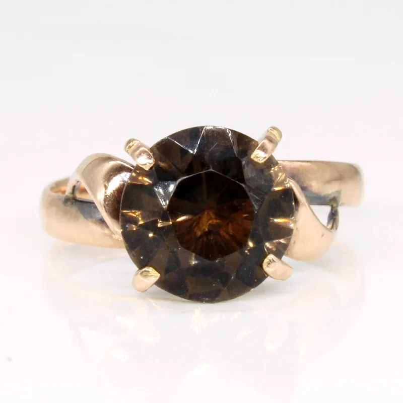 Smoky Quartz Cocktail Ring | 1.40ct | SZ 4 |