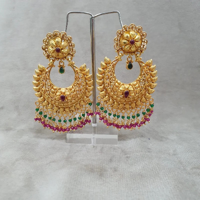 Maavu Pache Chandbali Earrings