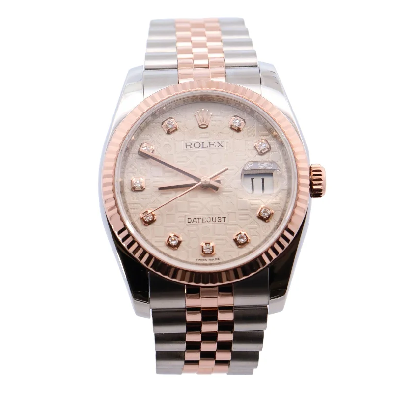 Rolex Datejust 36mm Ivory Jubilee Diamond Dot Dial Watch Reference#: 116231